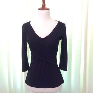 Linda Segal faux wrap top